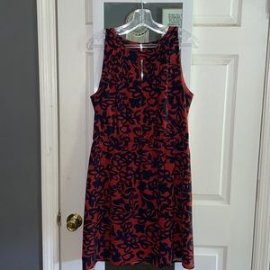 Women’s blue and orange dress